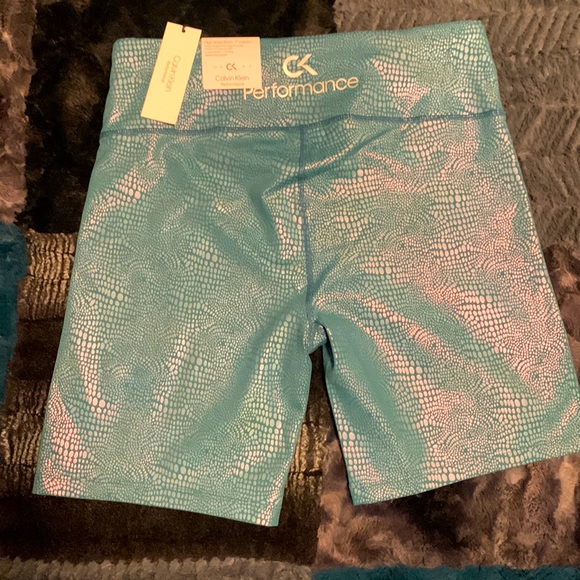 Teal Calvin Klein Women’s 7” Biker Shorts - Picture 1 of 9